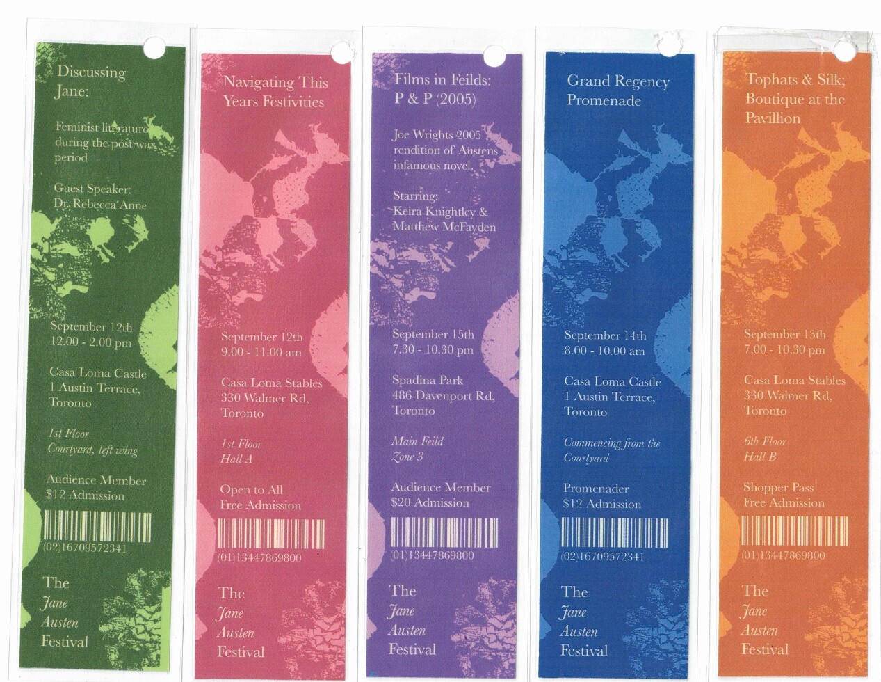 Event tickets collection