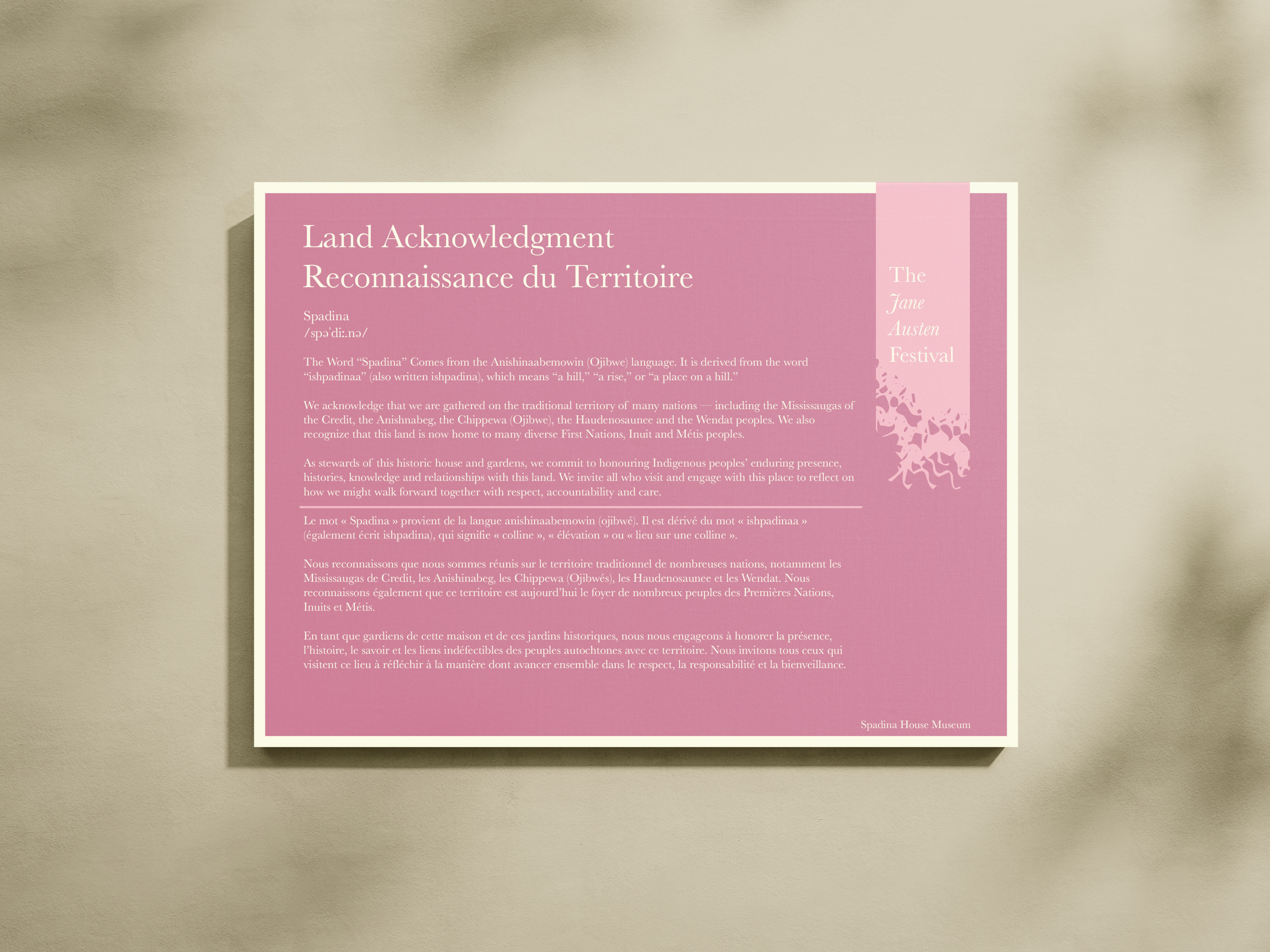 Land Acknowledgment card